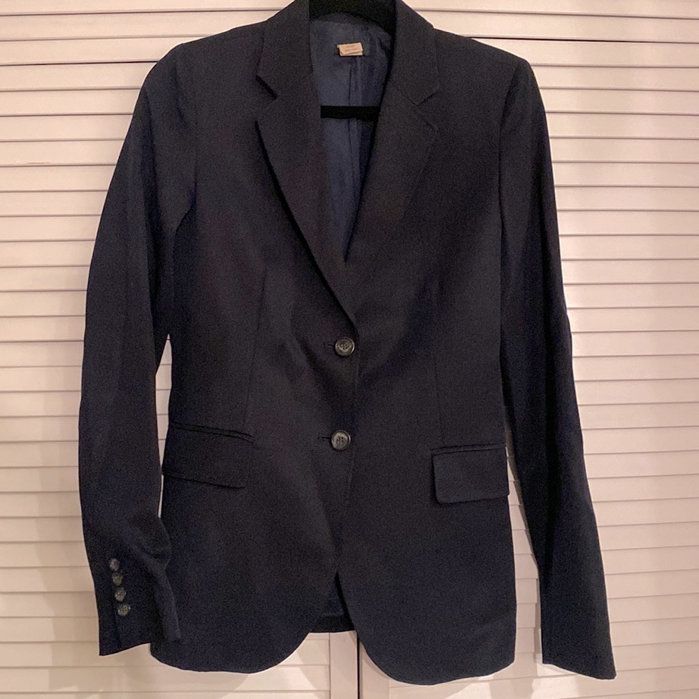 J Crew Tall Navy Wool Blazer
